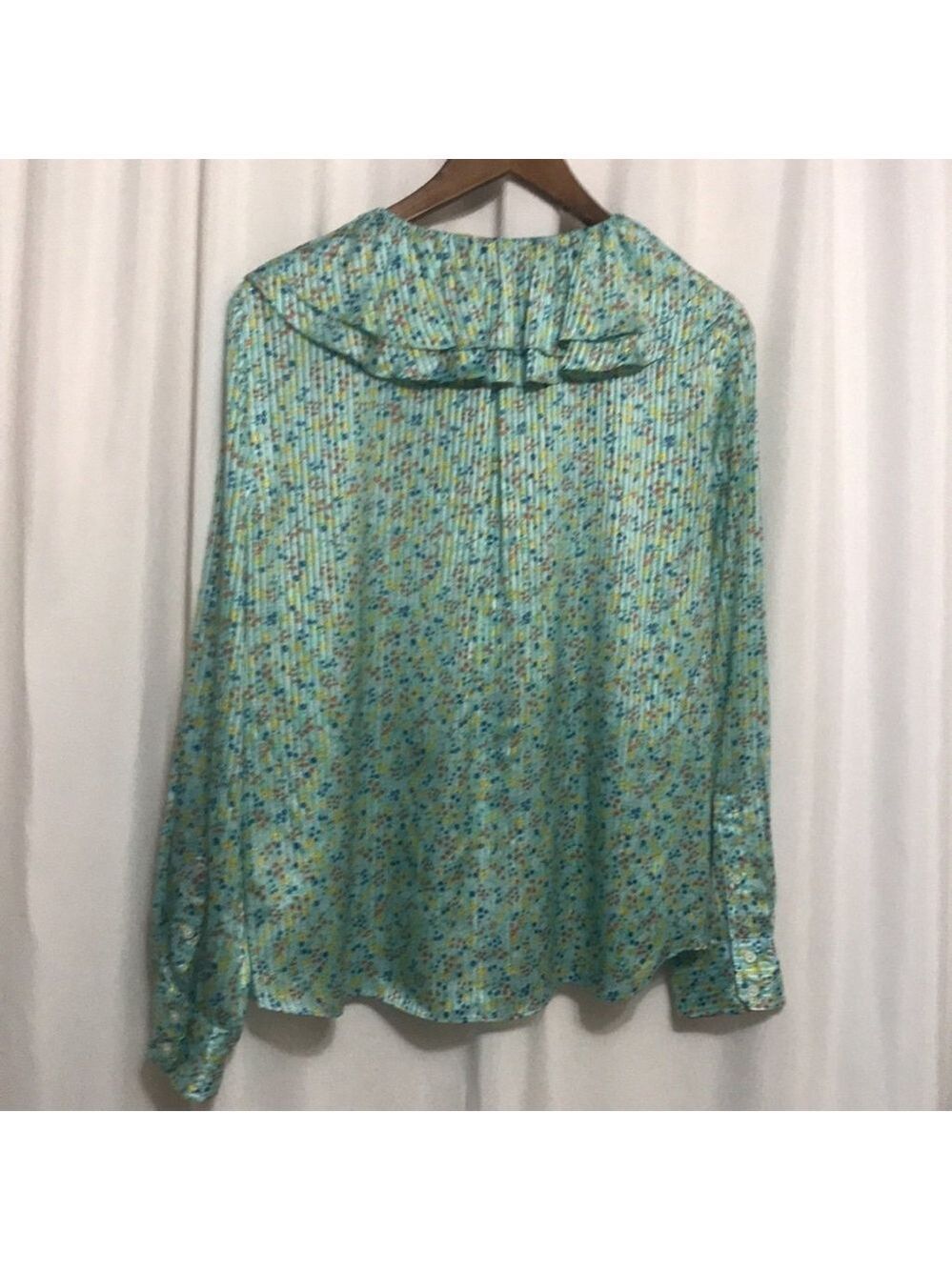 NWOT J. Crew Ruffle Collar Top Sz Large - Picture 4 of 10